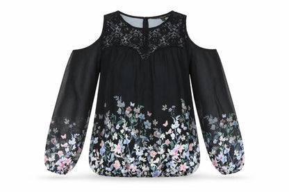 Womens UK Size 12 Lipsy Black Tunic Blouse