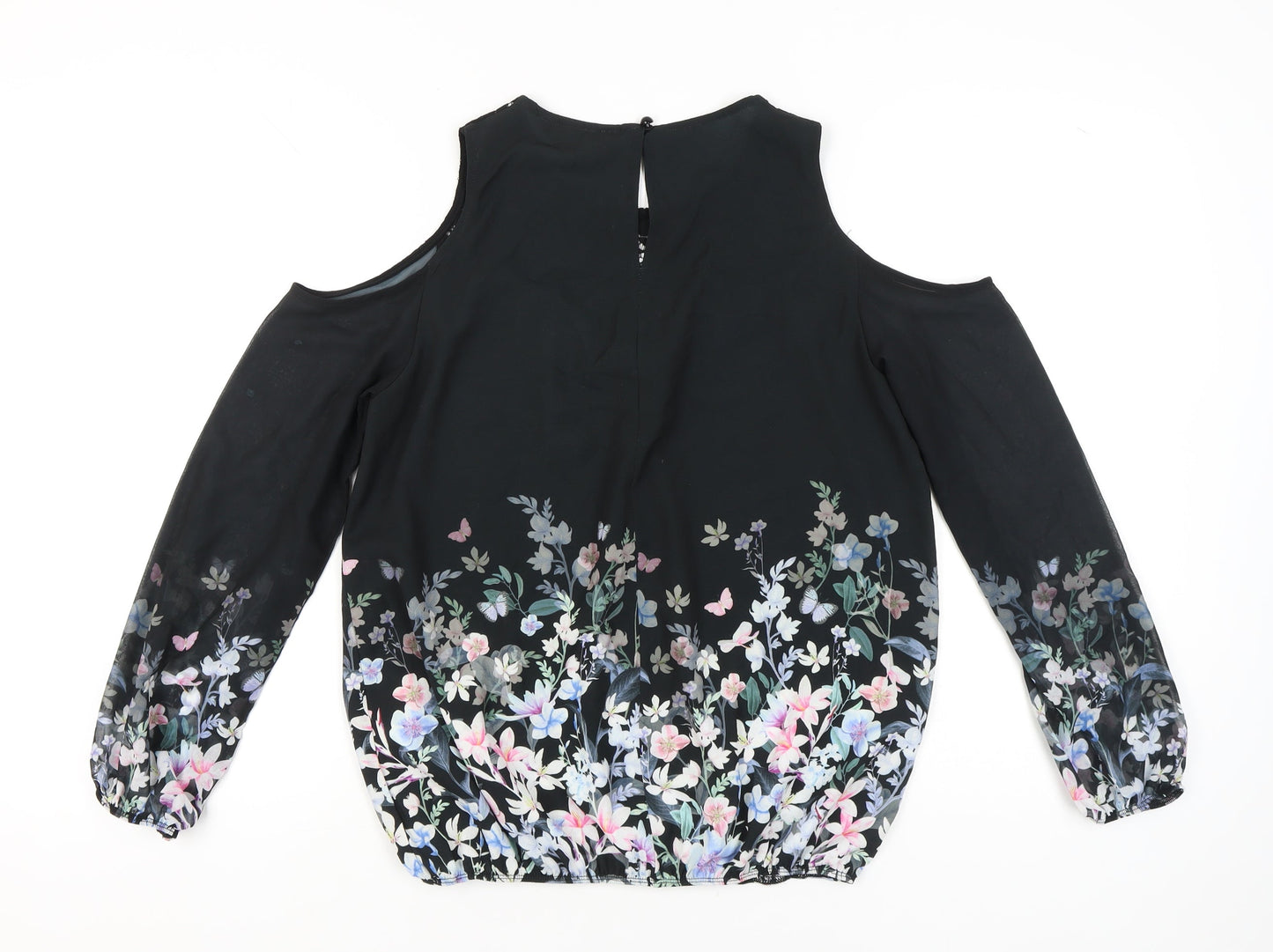 Womens UK Size 12 Lipsy Black Tunic Blouse