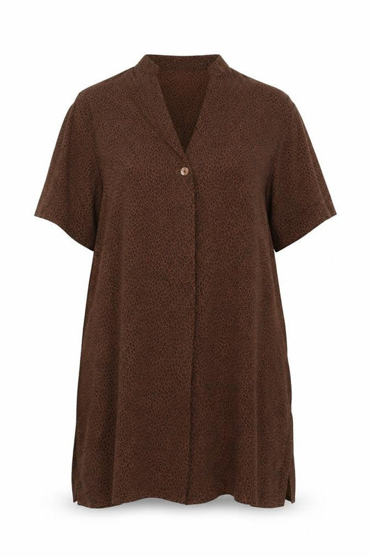 Womens UK Size 14 Alexon Brown Tunic Blouse