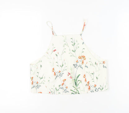 Womens UK Size 12 Zara Ivory Camisole Tank