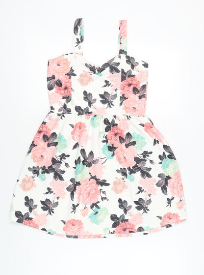 Select Women’s Multicoloured Floral Skater Dress UK 8 Sleeveless