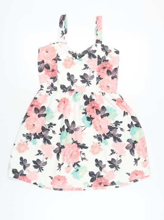 Select Women’s Multicoloured Floral Skater Dress UK 8 Sleeveless
