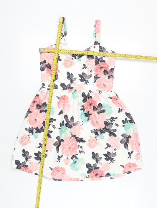 Select Women’s Multicoloured Floral Skater Dress UK 8 Sleeveless