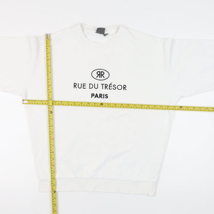 Mens UK Size XS ASOS White Pullover Sweatshirt