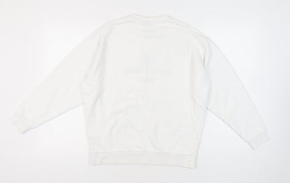 Mens UK Size XS ASOS White Pullover Sweatshirt