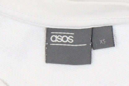 Mens UK Size XS ASOS White Pullover Sweatshirt