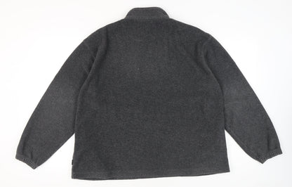 Swordfish Mens Grey XL Fleece Pullover 1/4 Zip Sweatshirt Outdoor