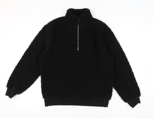 Topman Men’s Black Fleece Pullover Sweatshirt Small