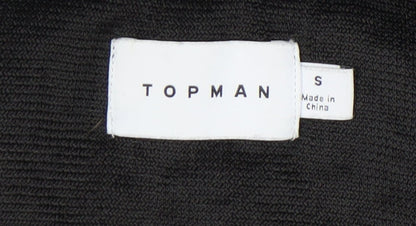 Topman Men’s Black Fleece Pullover Sweatshirt Small
