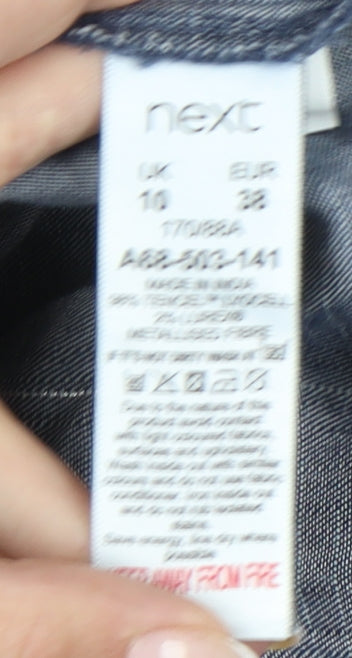 Next Womens Blue One Shoulder Midi Asymmetric Dress Size 10