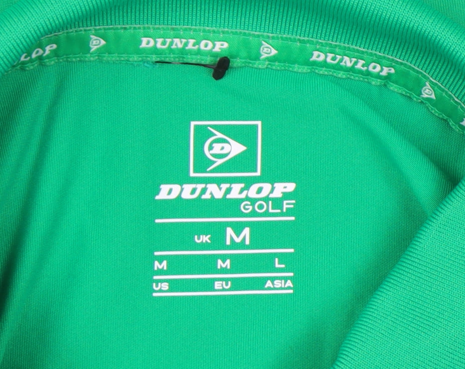 Dunlop Men’s Green Golf Polo Shirt M Short Sleeve Polyester
