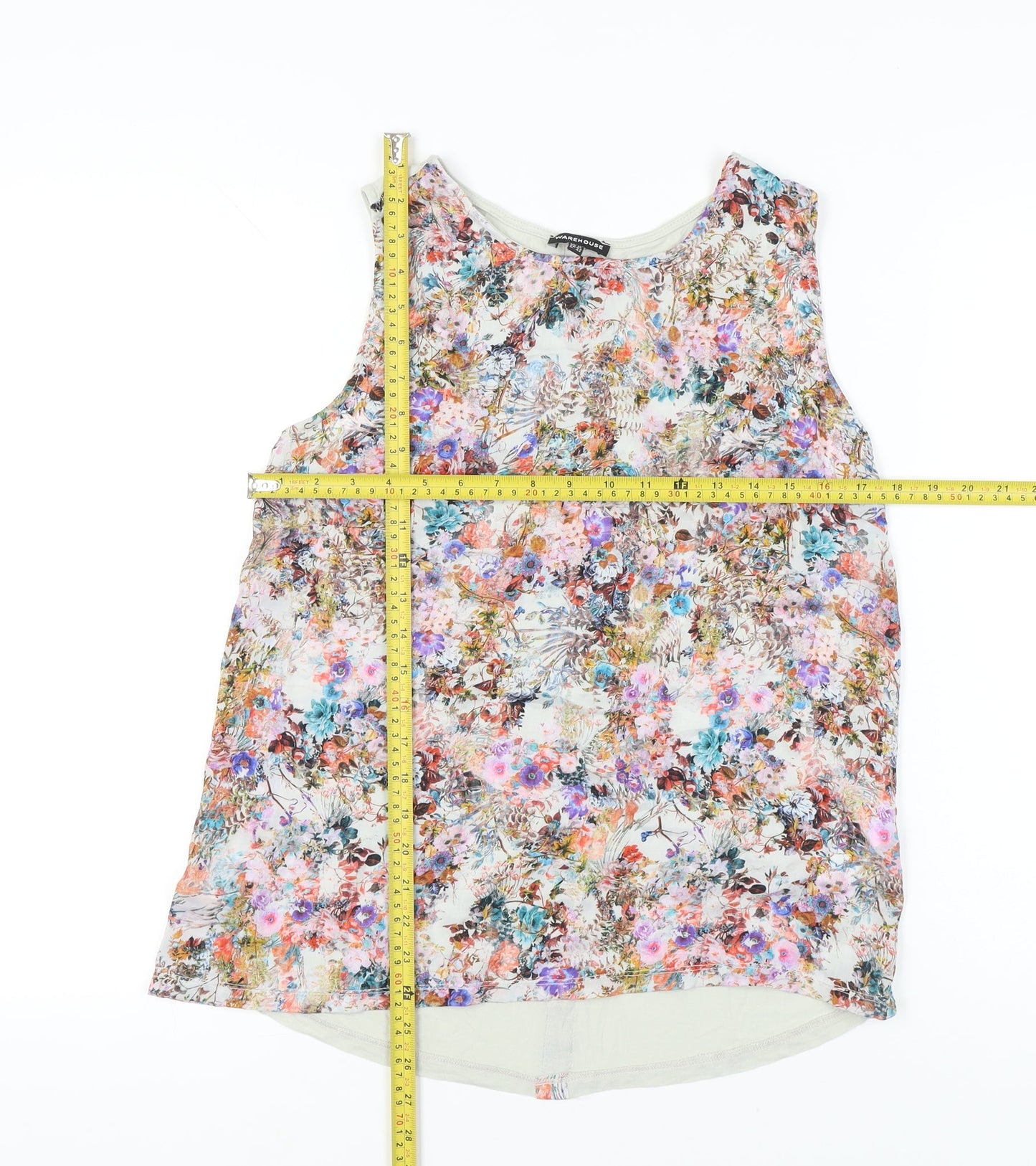 Womens UK Size 16 Warehouse Multicoloured Camisole Blouse