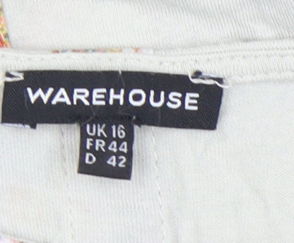 Womens UK Size 16 Warehouse Multicoloured Camisole Blouse