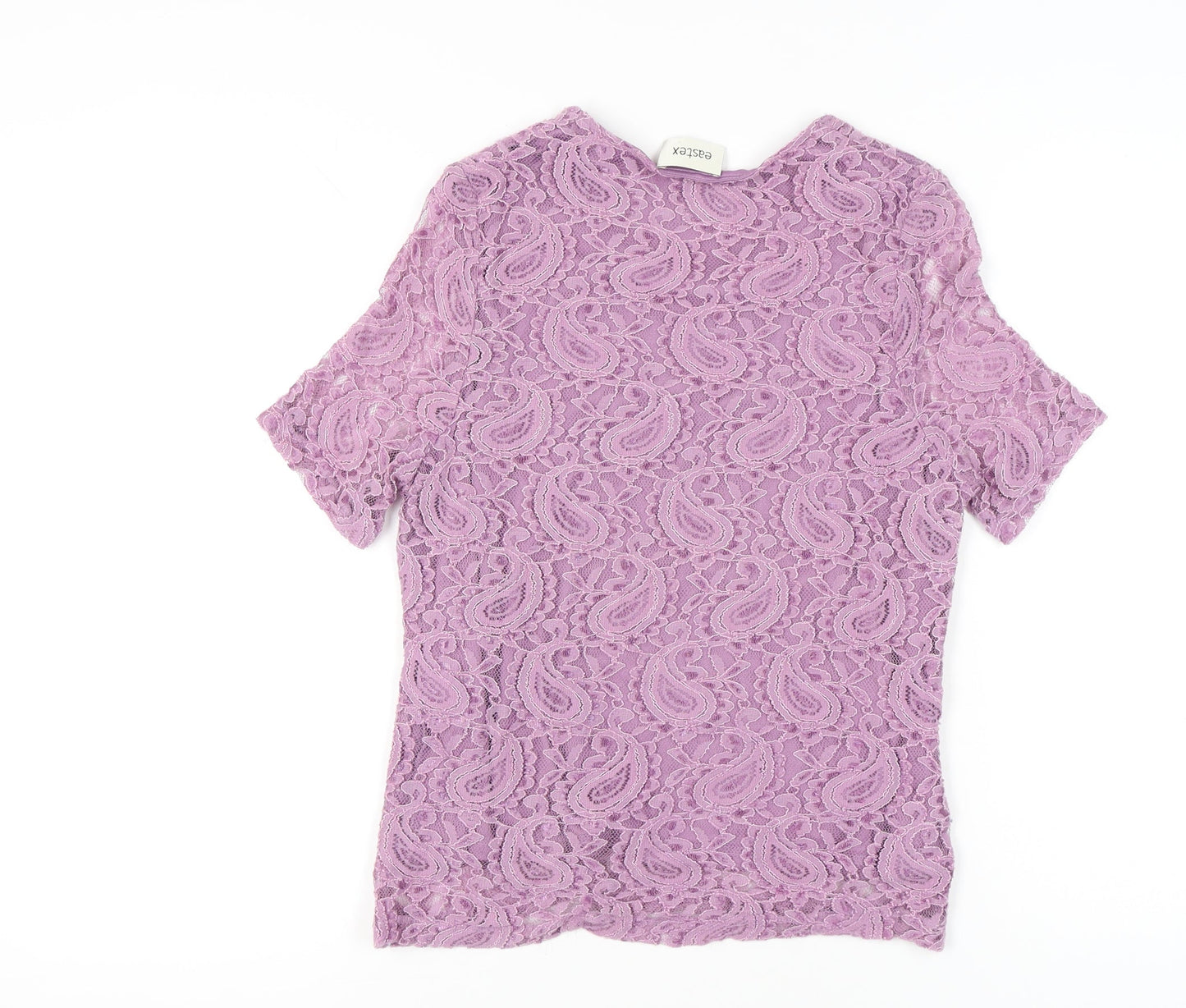 Womens UK Size 12 Eastex Purple Lace Blouse