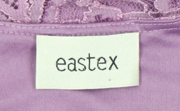 Womens UK Size 12 Eastex Purple Lace Blouse