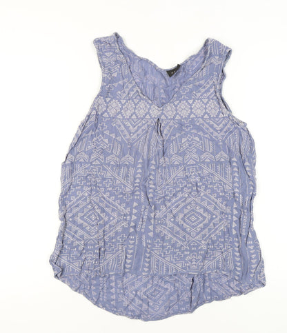 Womens UK Size L VILA Blue Tunic Tank