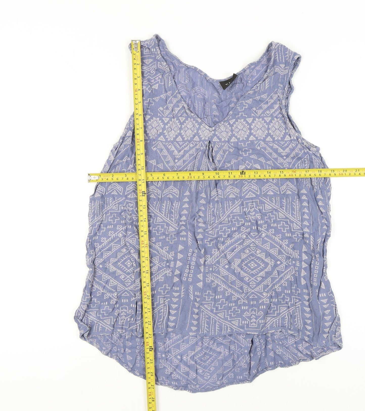 Womens UK Size L VILA Blue Tunic Tank