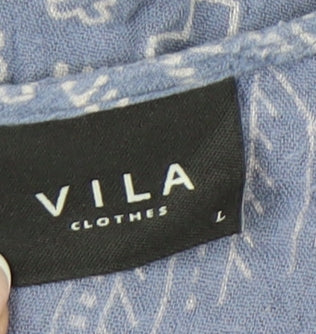 Womens UK Size L VILA Blue Tunic Tank