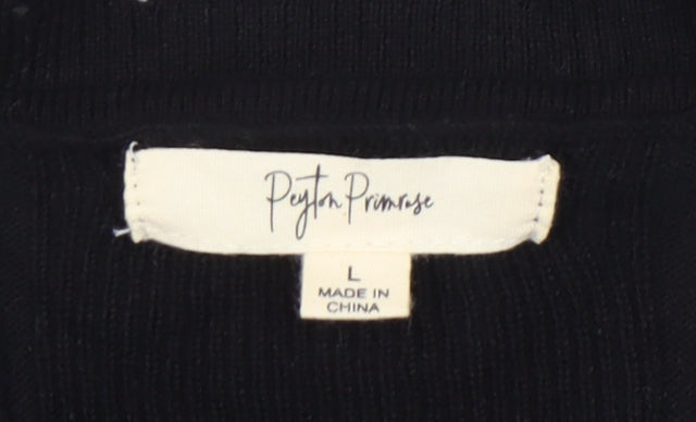 Womens UK Size L Peyton Primrose Black Cardigan Jumper
