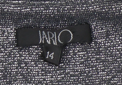 Jarlo Women’s Silver Bodycon Party Dress Size 14 Long Sleeve