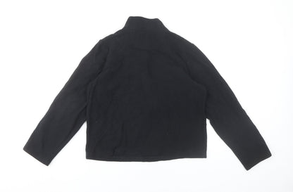 Peter Storm Boys Black Fleece Sweatshirt 11-12 Years 1/4 Zip Outdoor Top