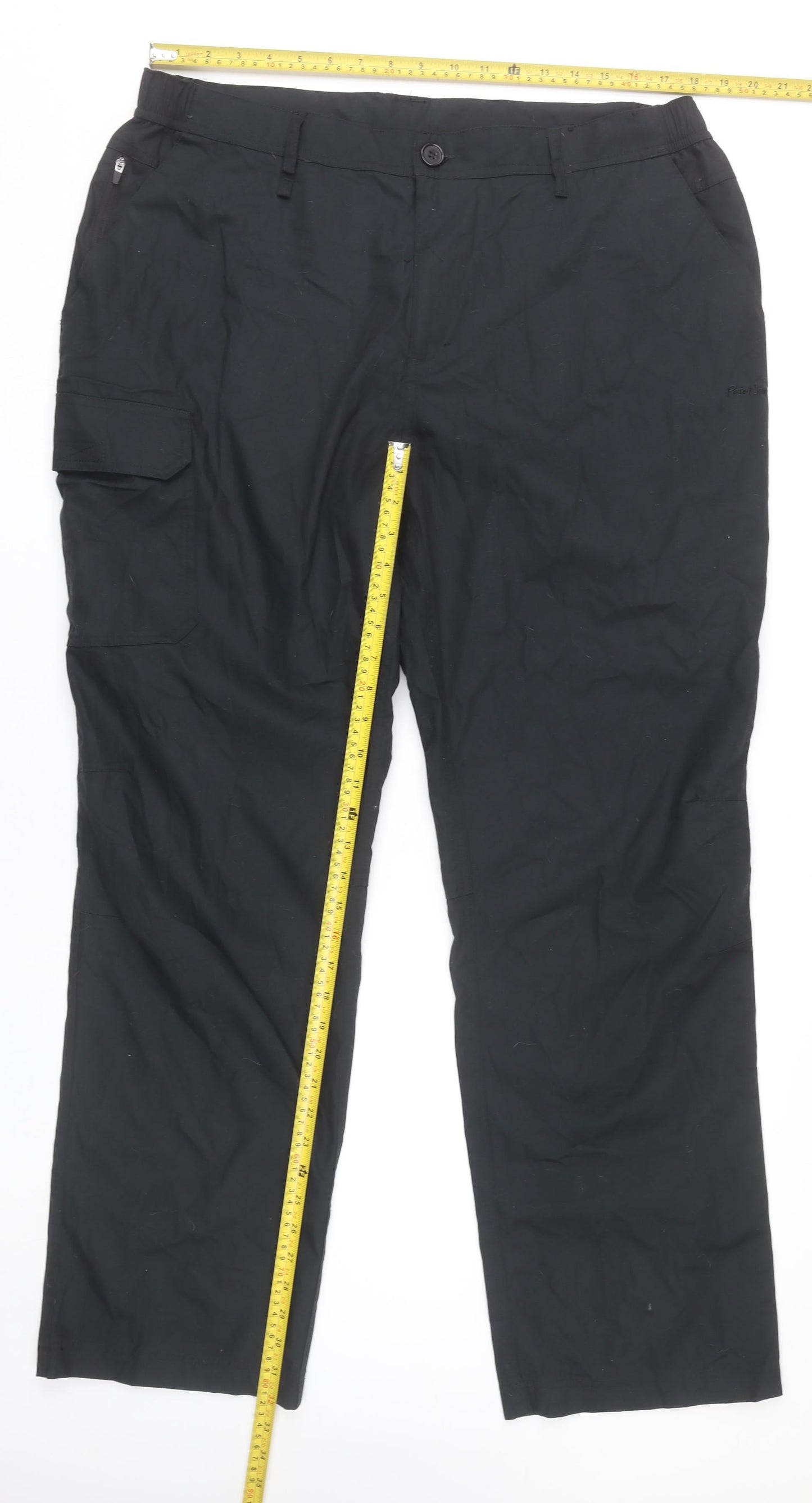Peter Storm Men’s Black Cargo Trousers 38W 34L Lightweight Workwear