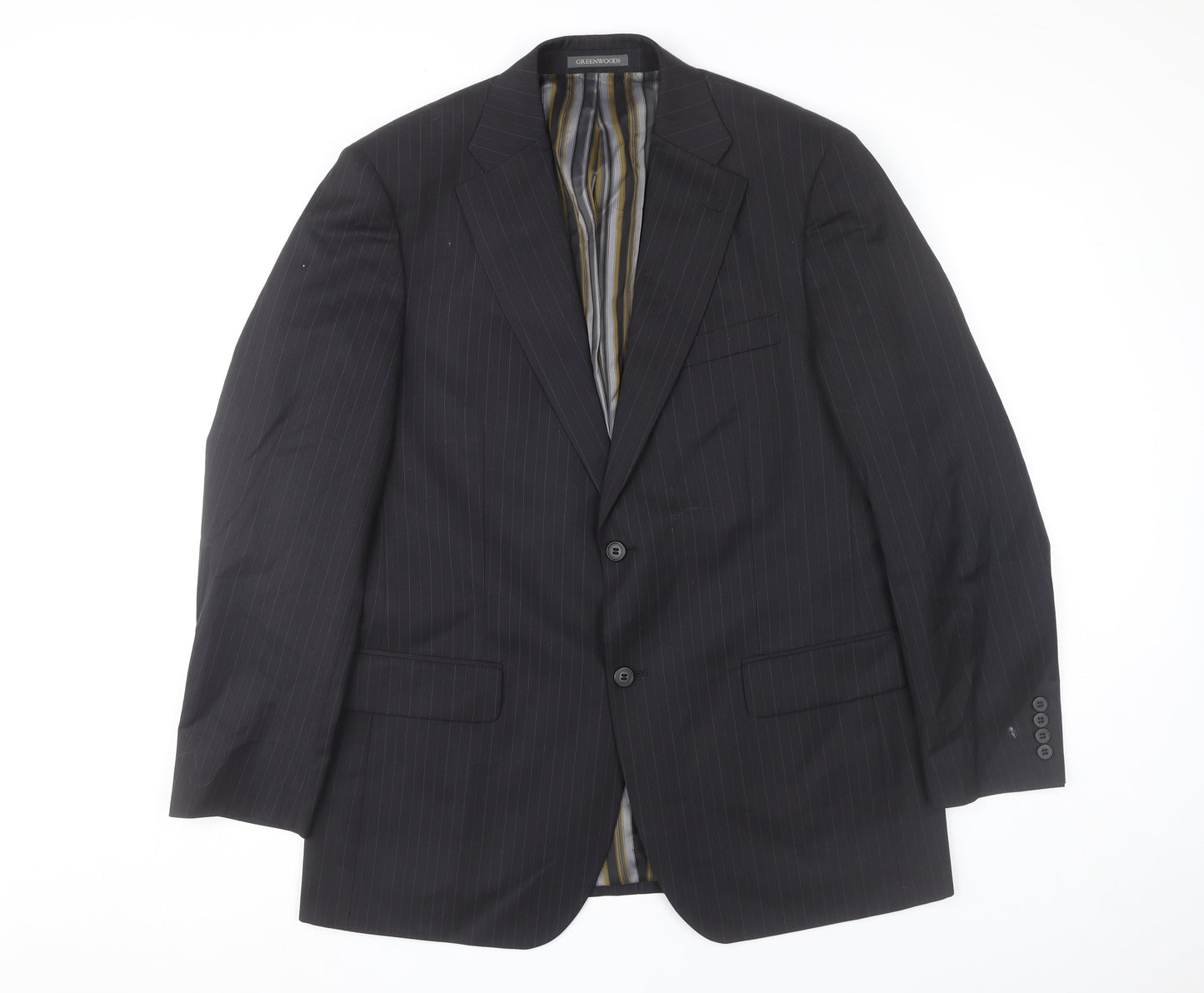 Mens UK Size 42 Greenwoods Elite Regular Black Suit Jacket