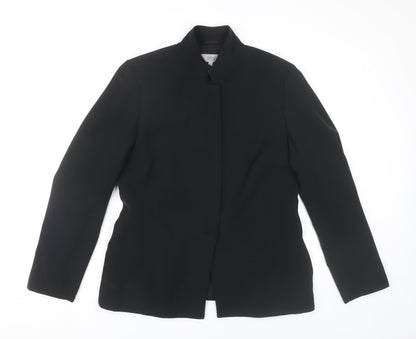 Marks and Spencer Women Black Size 12 Single Breasted Suit Jacket
