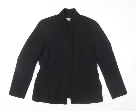 Marks and Spencer Women Black Size 12 Single Breasted Suit Jacket