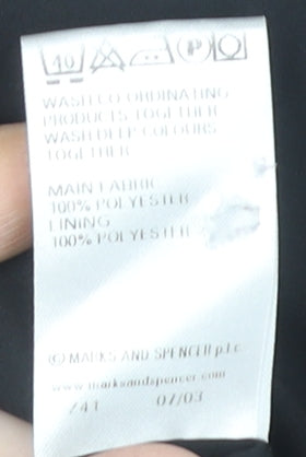 Marks and Spencer Women Black Size 12 Single Breasted Suit Jacket