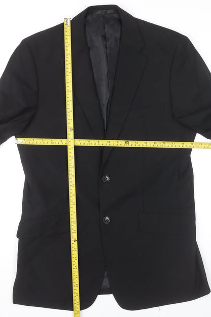 Mens UK Size 38 Burton Regular Black Suit Jacket