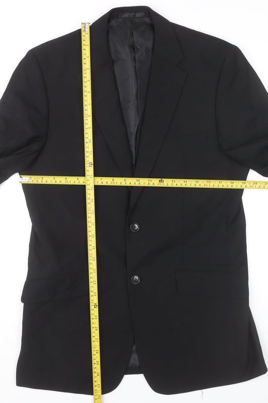 Mens UK Size 38 Burton Regular Black Suit Jacket