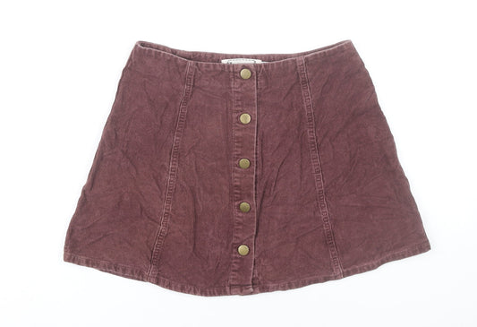 Hearts & Bows Women’s Brown Corduroy A-Line Skirt UK 10