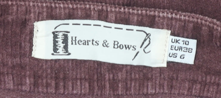Hearts & Bows Women’s Brown Corduroy A-Line Skirt UK 10