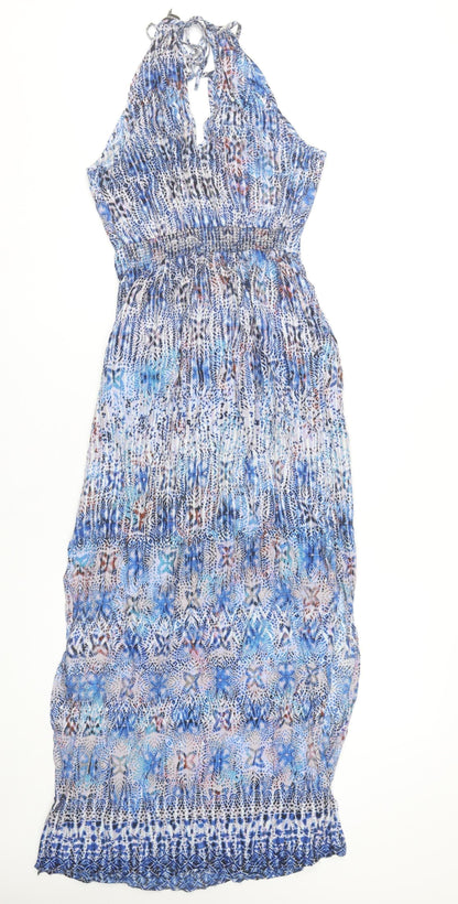 Warehouse Women’s Multicoloured Size 8 Maxi Halter Summer Dress