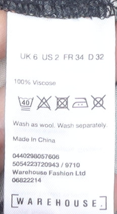 Warehouse Women’s Multicoloured Floral Wide Leg Viscose Jumpsuit Size 6