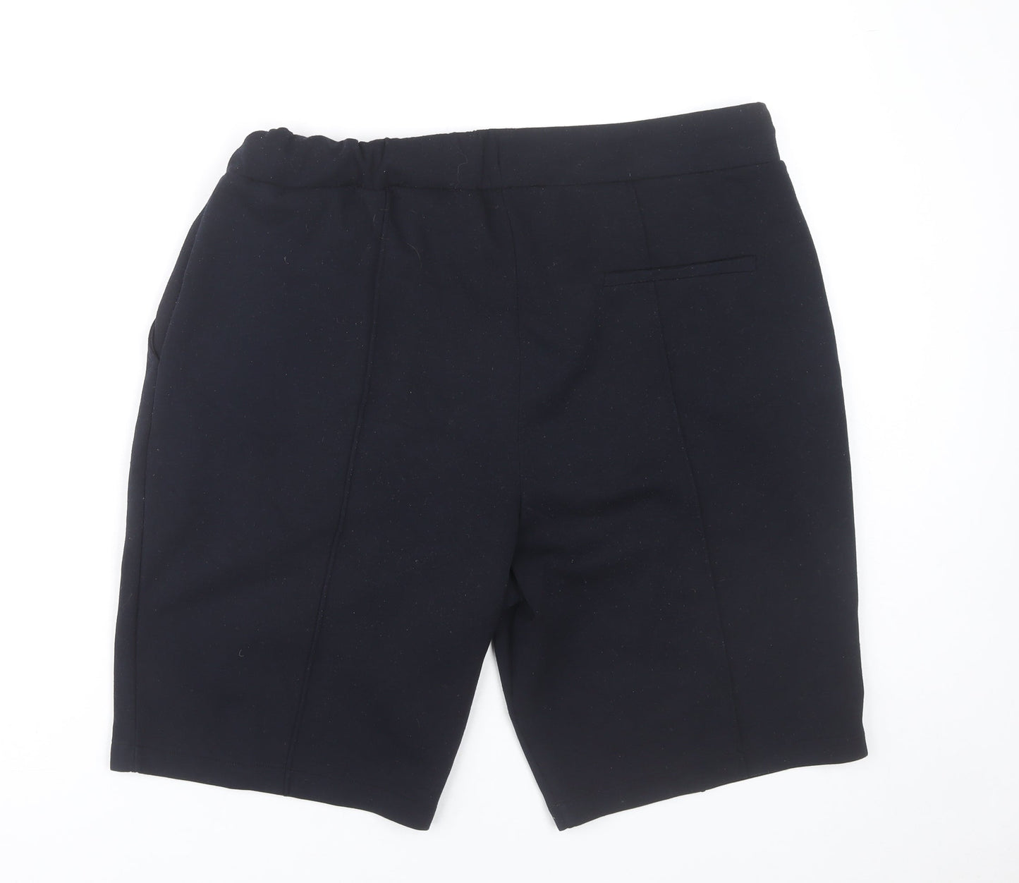 Reiss Men’s Black Chino Shorts Size L Elastic Waist Drawstring