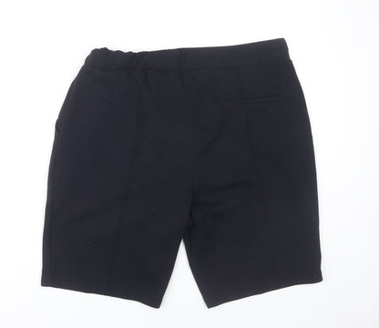 Reiss Men’s Black Chino Shorts Size L Elastic Waist Drawstring