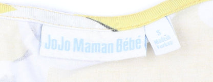 JoJo Maman Bébé Women Yellow Floral Maxi Dress S Viscose Sleeveless