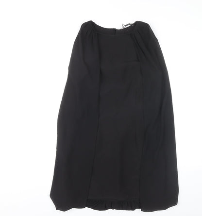 Zara Women Black Shift Dress Size 8 Short Sleeve Classic Style