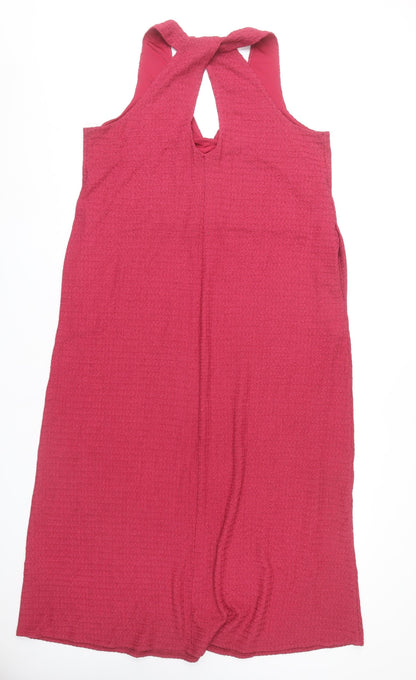 Next Women’s Pink Halter Shift Dress Size 14 Knee Length
