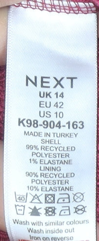 Next Women’s Pink Halter Shift Dress Size 14 Knee Length