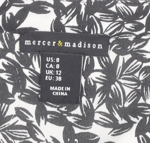 Womens UK Size 12 Mercer & Madison Black Tunic Blouse