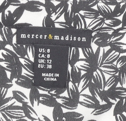 Womens UK Size 12 Mercer & Madison Black Tunic Blouse