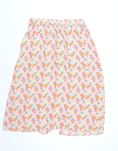 Pieces Womens Midi Floral A-Line Skirt Multicoloured Size M