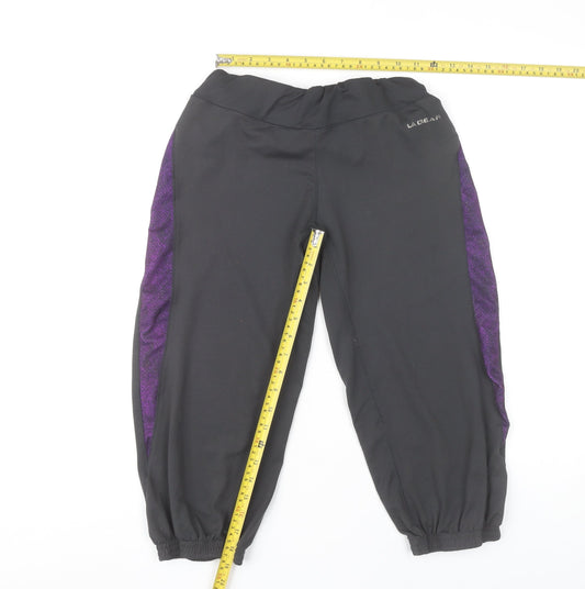 LA Gear Womens Black Jogger Trousers Size 12 Sportswear