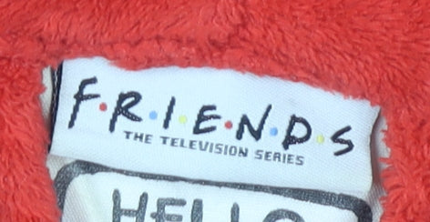 Friends Womens Black Red Fleece Robe One Size Embroidered TV Quote