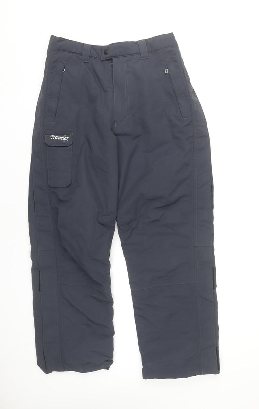 Traveler Mens Blue Cargo Trousers Size M Winter Workwear