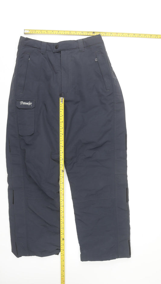 Traveler Mens Blue Cargo Trousers Size M Winter Workwear