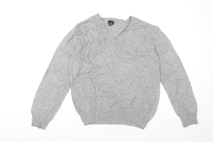 Zara Man Grey V-Neck Jumper Pullover Knit Men’s M Long Sleeve